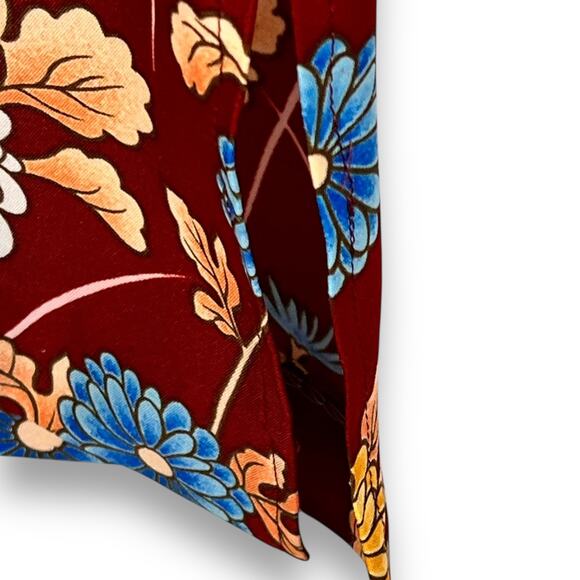 Nani of Hawaii Dress Vintage 70s Floral Shift Hawaiian Red Boho Size M L - Picture 6 of 9